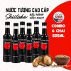 [Tặng nước tương ăn bún] Thùng 6 chai Nước tương cao cấp Shiitake chai nhựa 525ml lên men tự nhiên từ đậu nành và nấm ngọt