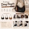 ✨ TÚI XÁCH NỮ W855 – DÁNG THUYỀN THANH LỊCH, 2 KIỂU ĐEO, KÈM CHARM XINH XẮN