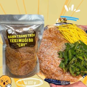 🌶️ BÁNH TRÁNG TRỘN XÈKI MUỐI BÒ CAY – ĂN VẶT ĐẬM VỊ