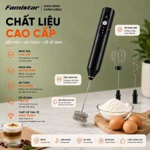 Máy Tạo Bọt Sữa Cầm Tay -Máy Đánh Trứng - trộn bột Mini 3 IN 1