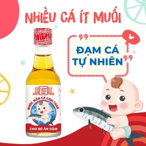 [LỐC 4 CHAI] NƯỚC MẮM CÁ CƠM THAN LÀNG CHÀI XƯA CHO BÉ ĂN DẶM TỪ 12 THÁNG TUỔI, AN TOÀN, NHIỀU CÁ ÍT MUỐI CHỨA NHIỀU ACID AMIN 60ML/CHAI - LÀNG CHÀI XƯA