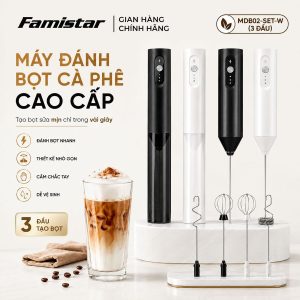 Máy Tạo Bọt Sữa Cầm Tay -Máy Đánh Trứng - trộn bột Mini 3 IN 1