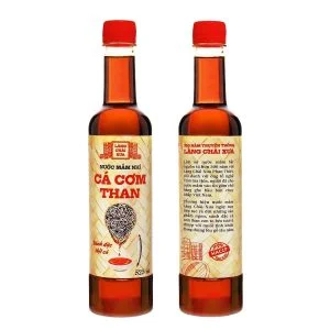 Combo 3 Chai THAN VÀNG TÔM chai nhựa 525ML Nước Mắm Nhỉ Làng Chài Xưa Cá Cơm Than, Tôm Biển, Cá Cơm Ruột Đỏ