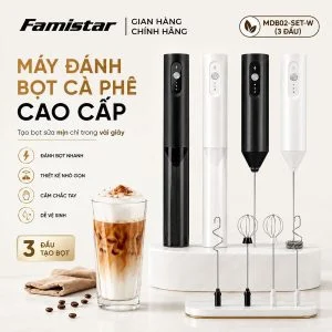 Máy Tạo Bọt Sữa Cầm Tay -Máy Đánh Trứng - trộn bột Mini 3 IN 1