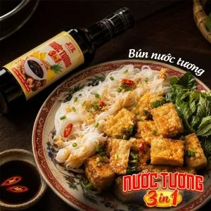 [Tặng nước tương Shiitake 125ml] Combo 6 chai Nước tương 3 trong 1 Làng Chài Xưa từ trái thơm nấm ngọt và đậu nành chai nhựa 250ml