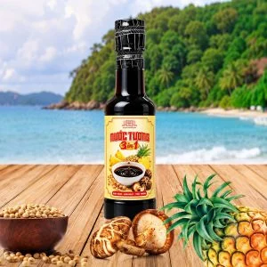 [Tặng nước tương Shiitake 125ml] Combo 6 chai Nước tương 3 trong 1 Làng Chài Xưa từ trái thơm nấm ngọt và đậu nành chai nhựa 250ml
