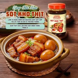 [Combo 4 hủ] Sốt ướp thịt nướng BBQ, sốt kho cá, sốt kho thịt, sốt gà chiên nước mắm Làng Chài Xưa