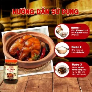 [Combo 4 hủ] Sốt ướp thịt nướng BBQ, sốt kho cá, sốt kho thịt, sốt gà chiên nước mắm Làng Chài Xưa