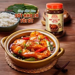 [Combo 4 hủ] Sốt ướp thịt nướng BBQ, sốt kho cá, sốt kho thịt, sốt gà chiên nước mắm Làng Chài Xưa