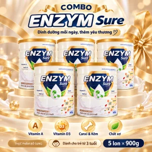 Combo 5 lon ENZYM Sure 900g – Mua theo kỳ, nhận điểm mua sắm